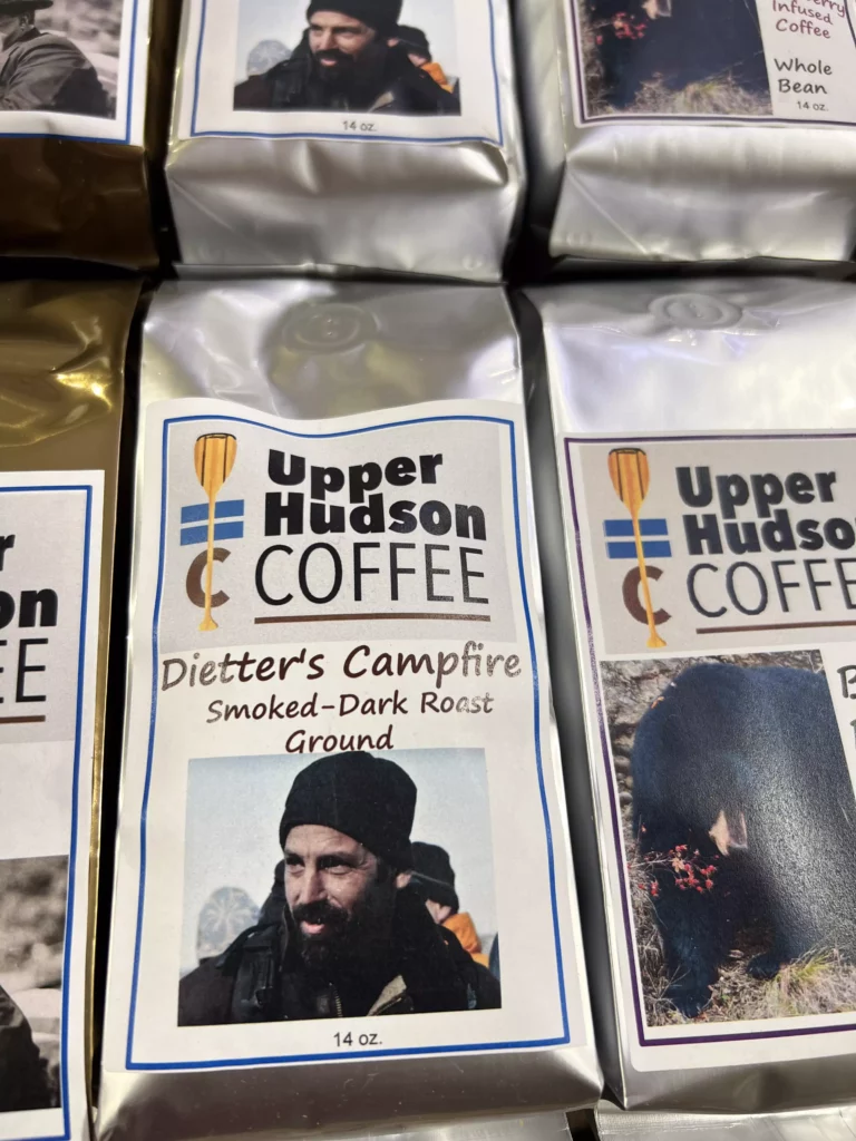 Upper Hudson Coffee bags, Smoked-Dark Roast, Ground.