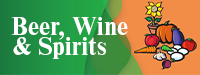 Beer, wine, and spirits category banner.